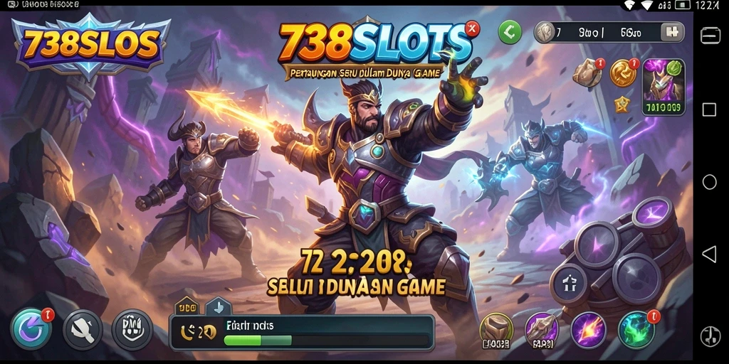 Tampilan pertarungan seru dalam game 738SLOTS.