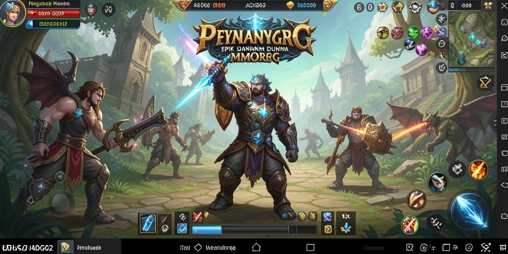Gameplay ADG62 yang mendebarkan dalam dunia MMORPG yang imersif.