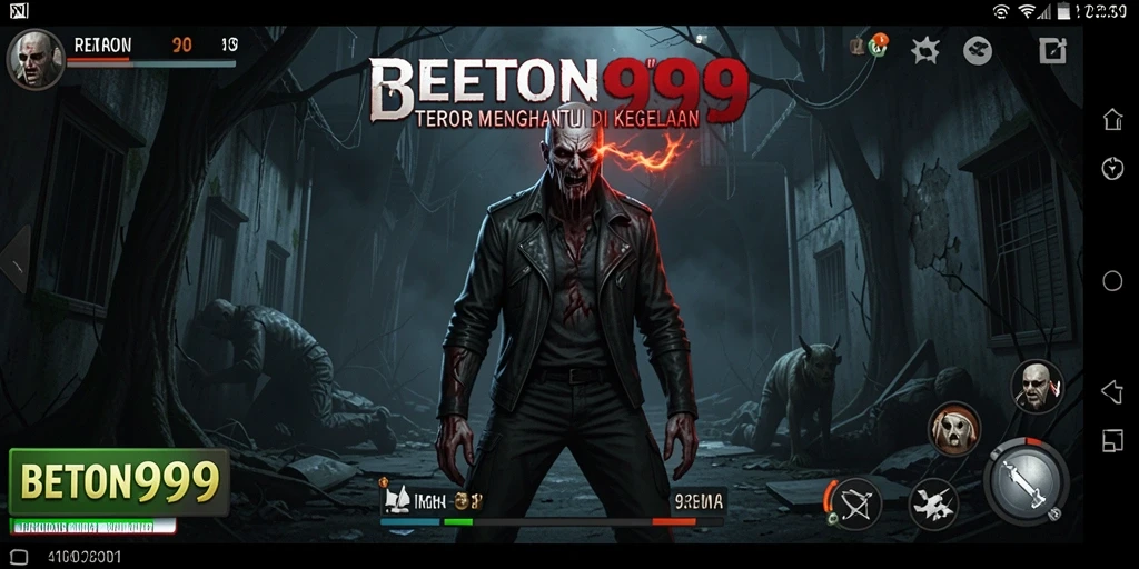 Gameplay BETON999 yang mendebarkan dengan suasana horor.