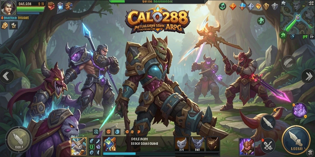 Tampilan gameplay mendebarkan dalam dunia ARPG yang luas.