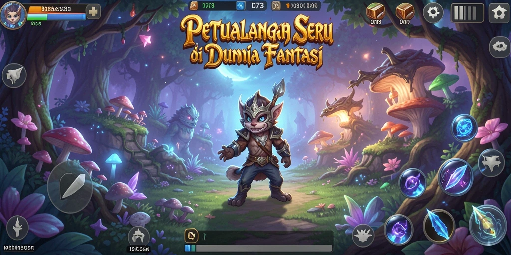 Tangkapan layar menampilkan karakter utama dalam petualangan epik.