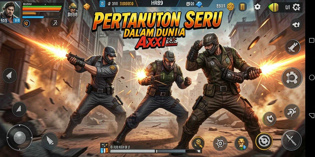 Tampilan gameplay HR89 menampilkan aksi bertempur yang intens dan mendebarkan.