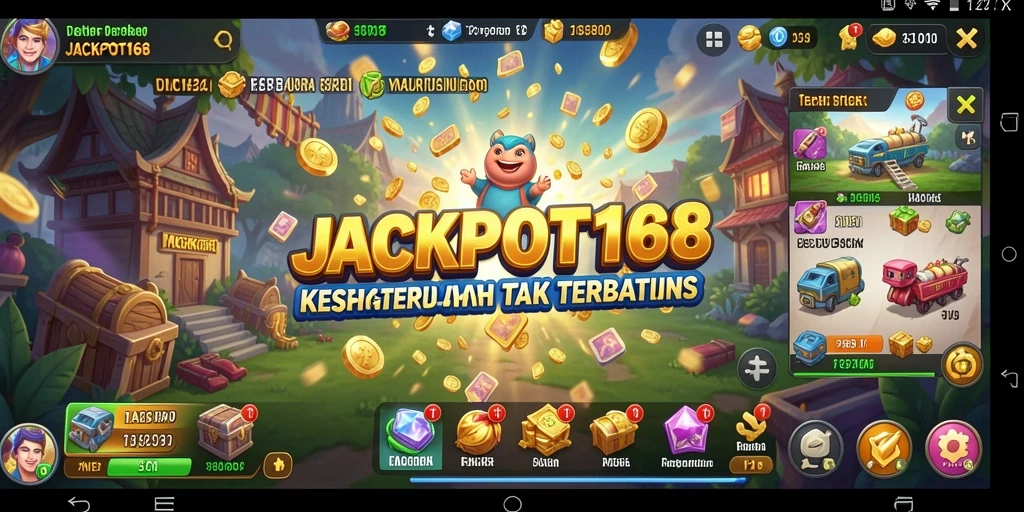 Gameplay JACKPOT168 dalam dunia terbuka yang menakjubkan.