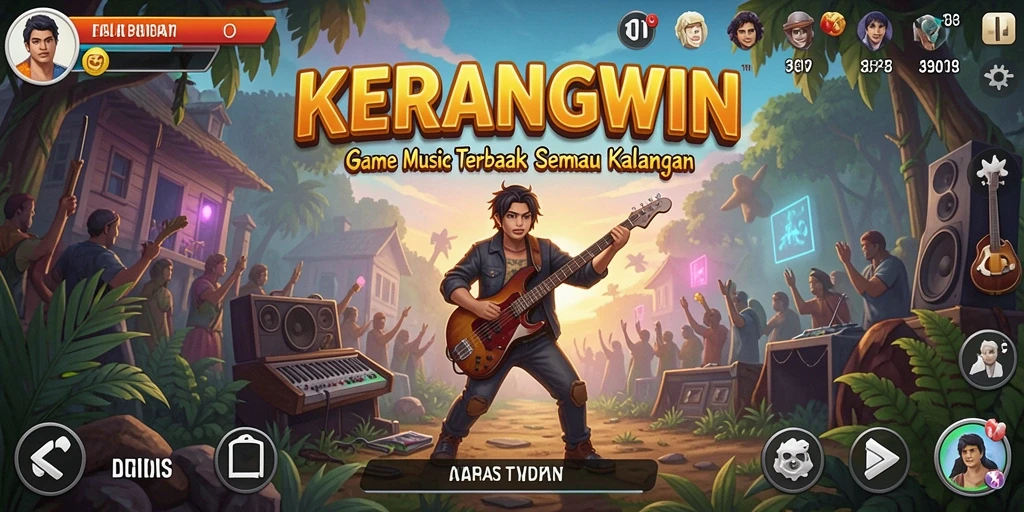 Tampilan gameplay KERANGWIN dengan interaksi yang menarik.