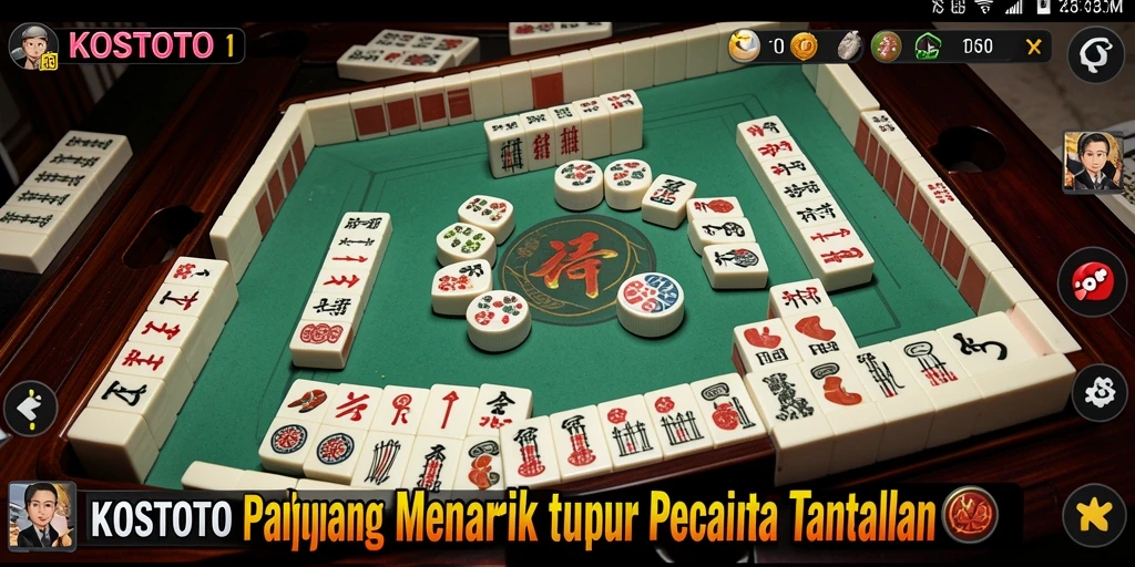 Tampilan gameplay Mahjong di KOSTOTO yang menarik dan penuh warna.