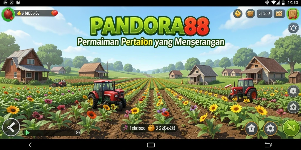 Screenshot gameplay PANDORA88 yang menunjukkan keindahan pertanian.