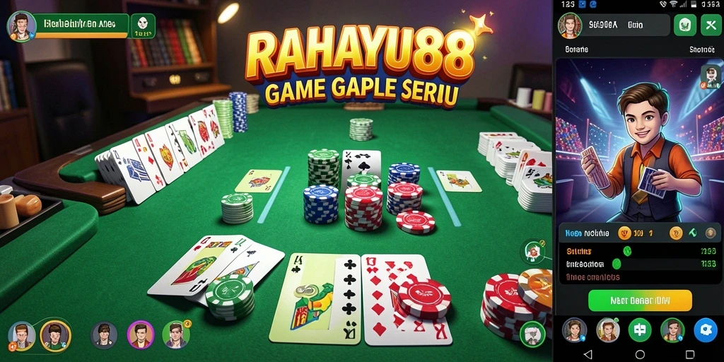 Tampilan seru gameplay Gaple di RAHAYU88.