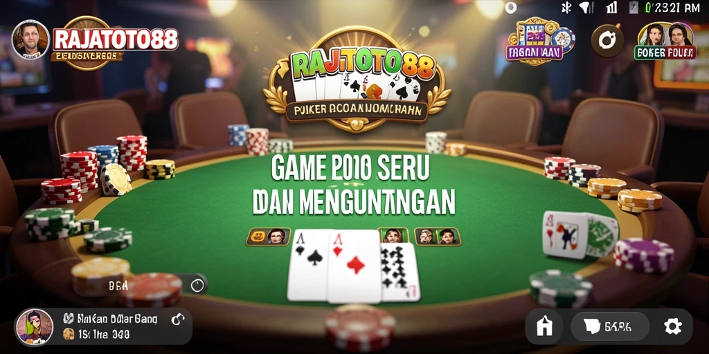 Gameplay seru dan menarik di RAJATOTO88, aplikasi Poker terbaik.