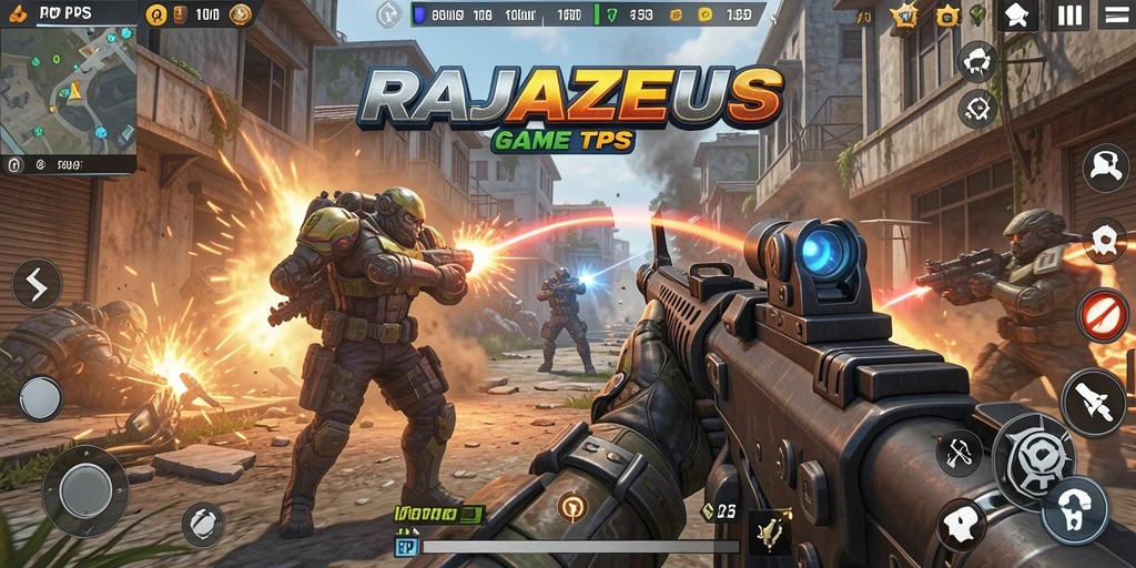 Tampilan gameplay RAJAZEUS yang mendebarkan dan penuh aksi.