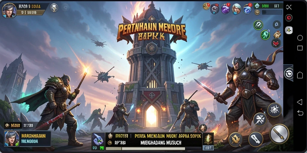 Screenshot gameplay RR789 menampilkan aksi seru dalam Tower Defense.