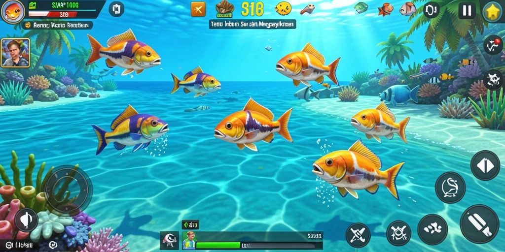 Screenshot gameplay SIAP108 menampilkan suasana menembak ikan yang seru.