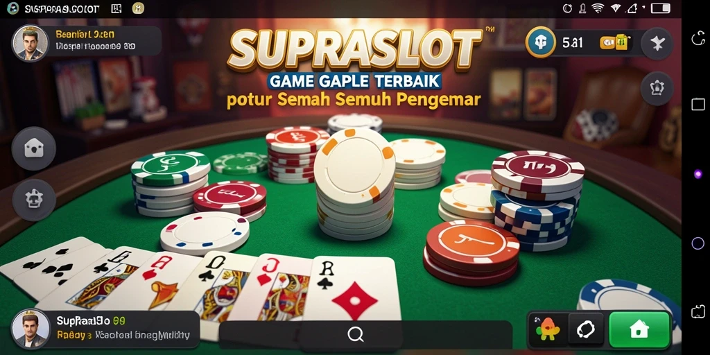 Tampilan gameplay Gaple yang menarik dan seru di SUPRASLOT.