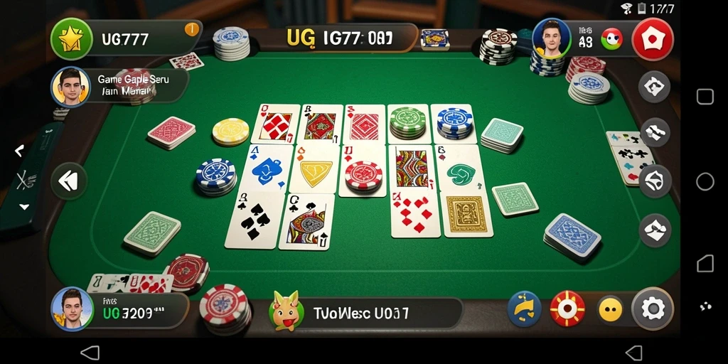 Tampilan gameplay seru di UG777 yang penuh aksi Gaple.