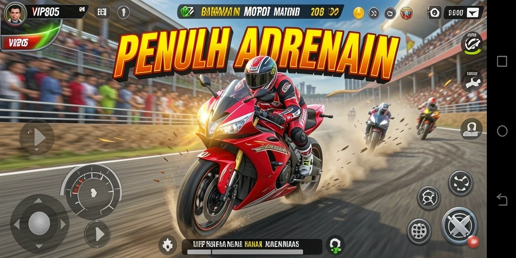 Screenshot gameplay <strong>VIP805</strong> menampilkan aksi balapan yang mendebarkan.